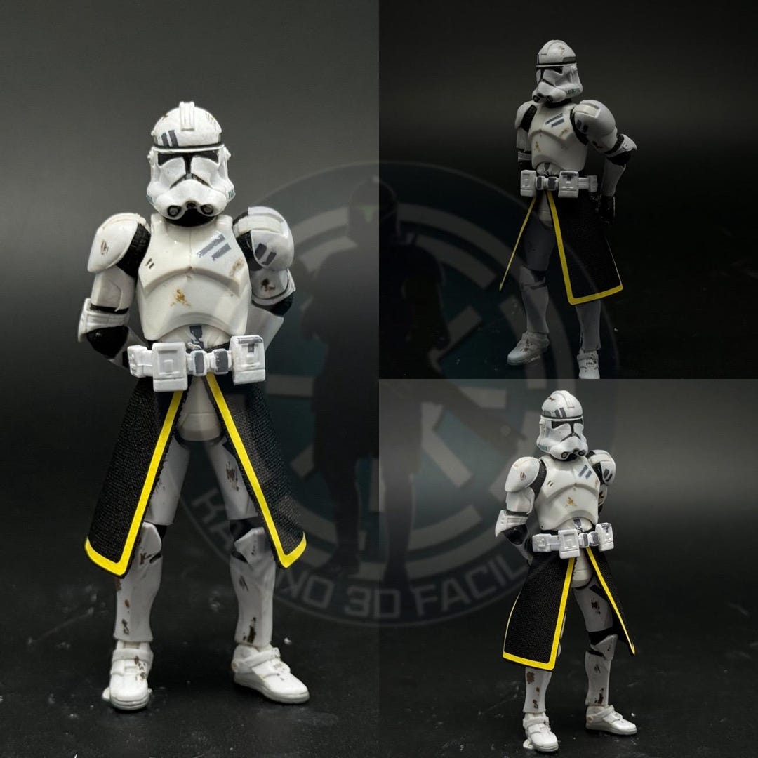 Custom Kama 1:18 Custom Black and Yellow Kama for Clone Trooper 3.75 Inches - Etsy