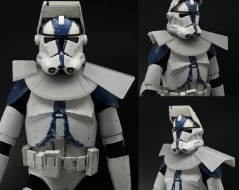 Hombrera realista de soldado clon Capitán Grey HT 1:6 para figura personalizada de 12"