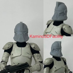 Casque Clone Trooper 1:6 SS/HT Captain Fordo Phase 2 pour figurine personnalisée de 12 pouces