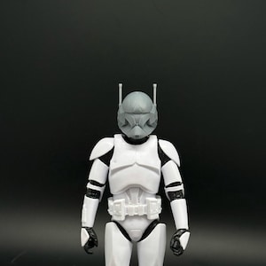 Commander Jet Clone Trooper hjälm i skala 1/12 för anpassad Black Series 15 cm