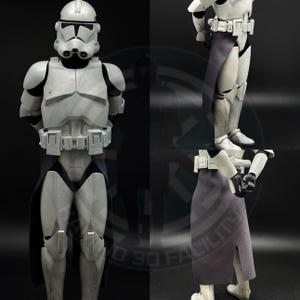 1/6 Skala Alpha Clone Trooper - Grå Kama För 12 i Specialdesignade Actionfigurer