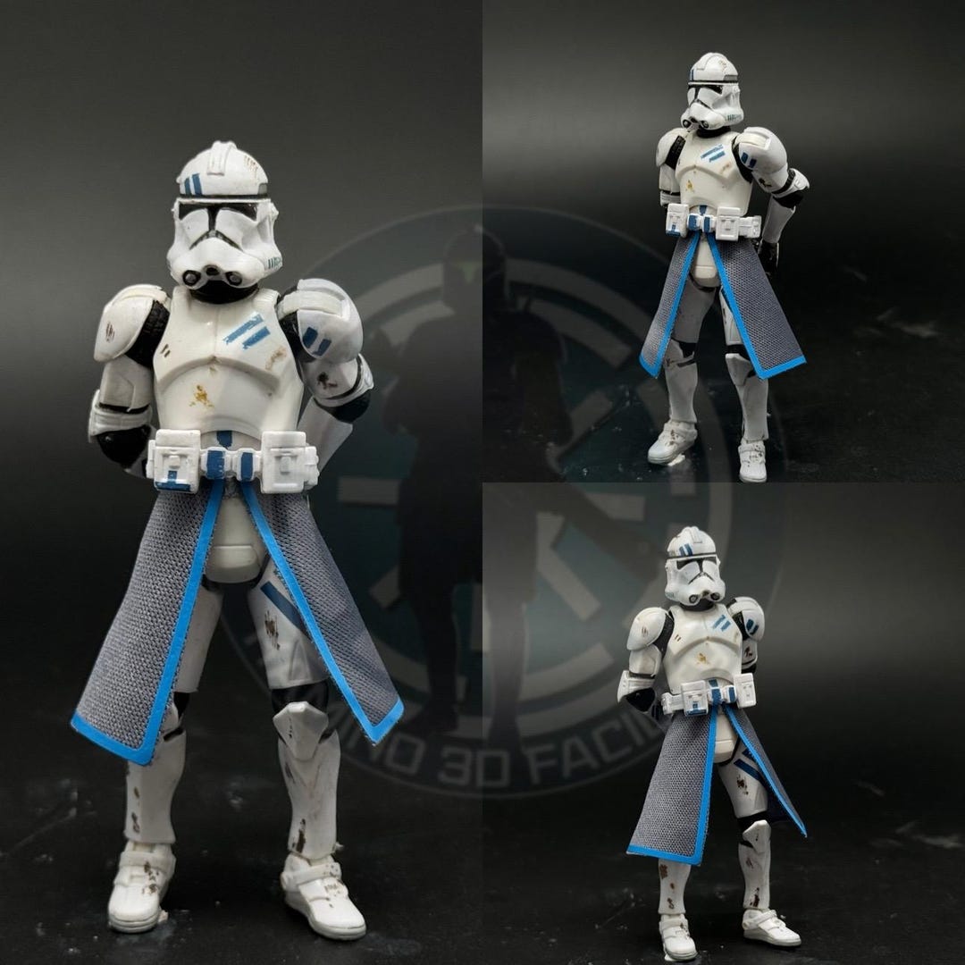 Custom Kama 1:18 Custom Grey and Light Blue Kama for Clone Trooper 3.75 Inches - Etsy