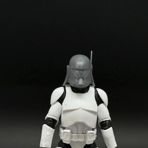 Fas 1 Bacara Clone Trooper hjälm i skala 1/18 för anpassad Black Series 3,75 tum