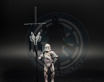 1:18 Banner Wolfpack personalizado para Clone Trooper 3.75 pulgadas