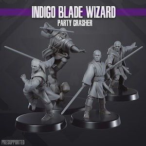 Indigo Blade Wizard Miniature 35mm Legion 40mm Shatterpoint - Skullforge Studios