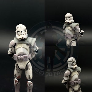 1:12/18/6 Clone X Assassin the Bad Batch Nonpainted Figure