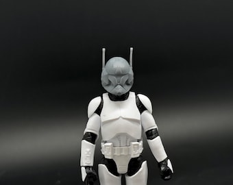 Commander Jet Clone Trooper 1/18 Scale Helmet for Custom Black Series 3.75in