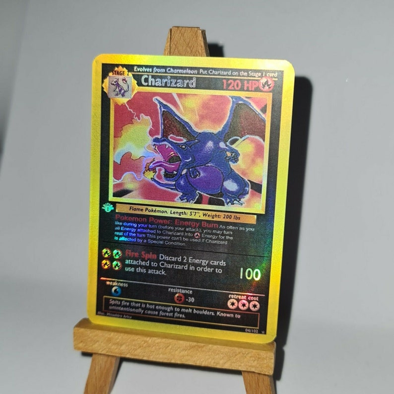Charizard Glurak Proxy Custom Pokemon Card in Holo | Etsy