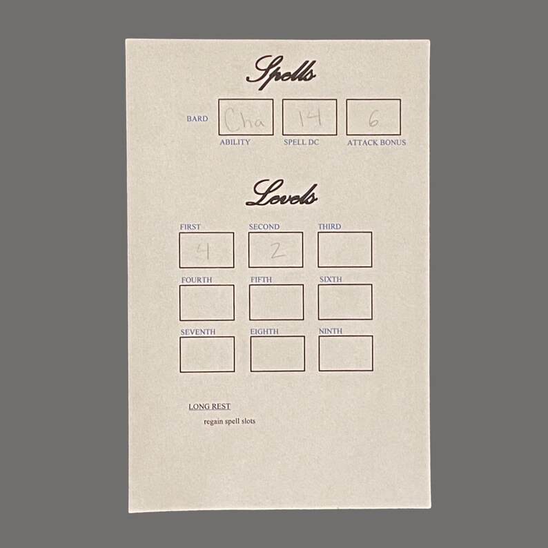 Customizable Character Sheet - Etsy
