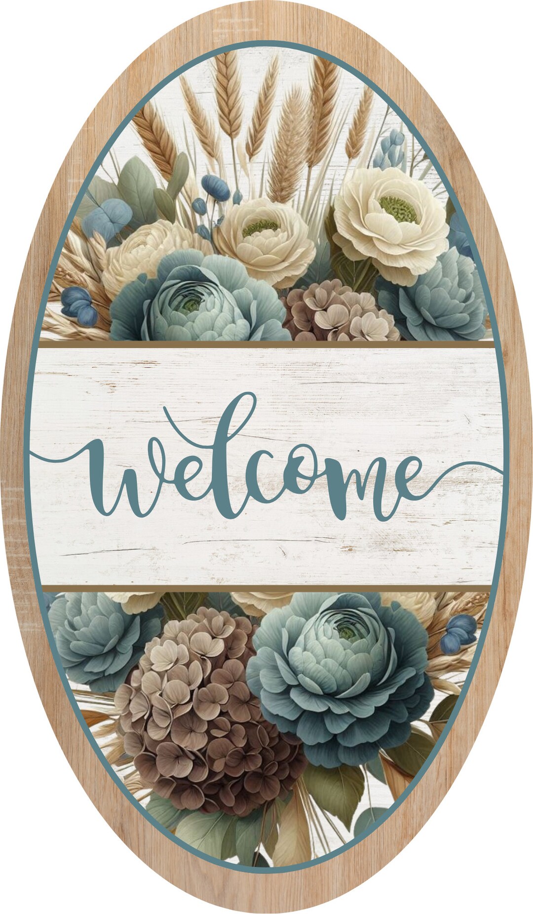 Octagonal Welcomesign 7x12 Oval Welcome Sign, Round Metal Welcome Decor, Boho Fall Wall Art ...