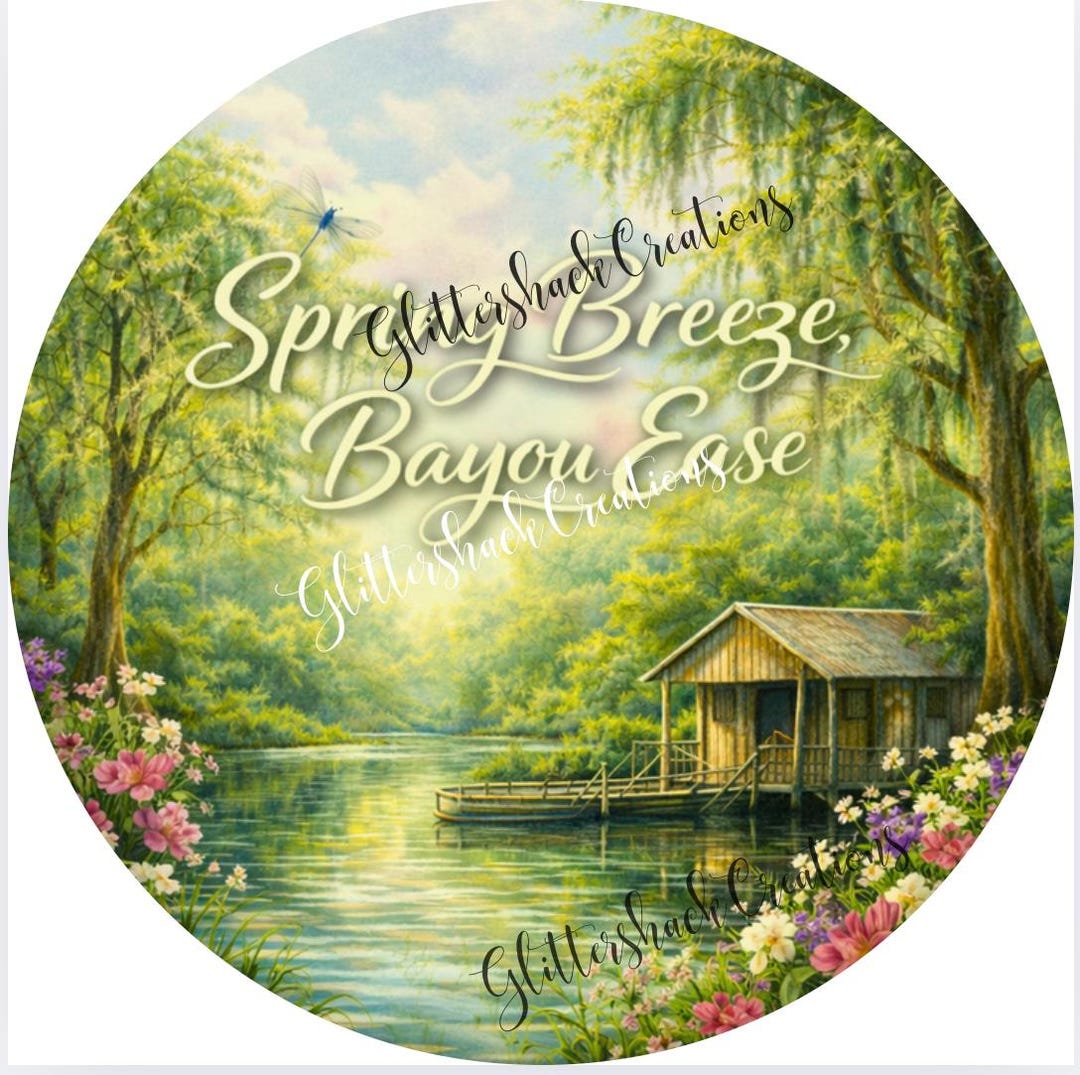 Spring Breeze Bayou Ease Sign, Rustic Bayou Decor, Southern Cabin ...