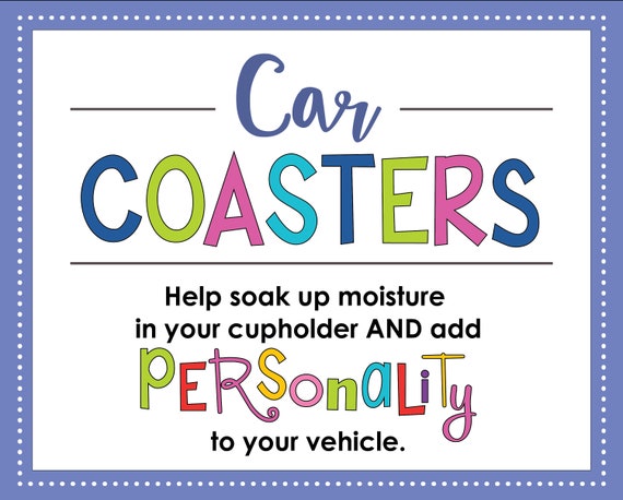 Autism Awareness Puzzle Car Coaster Set /ESE/Teacher/Parent 