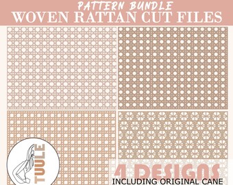 SVG Woven Rattan Cane Cut File Bundle (Natural Imitation) - Digital Laser Cut file - Glowforge file - svg