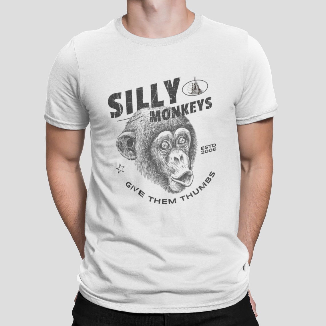 TOOL Inspired Silly Monkeys Men's Vintage | Etsy