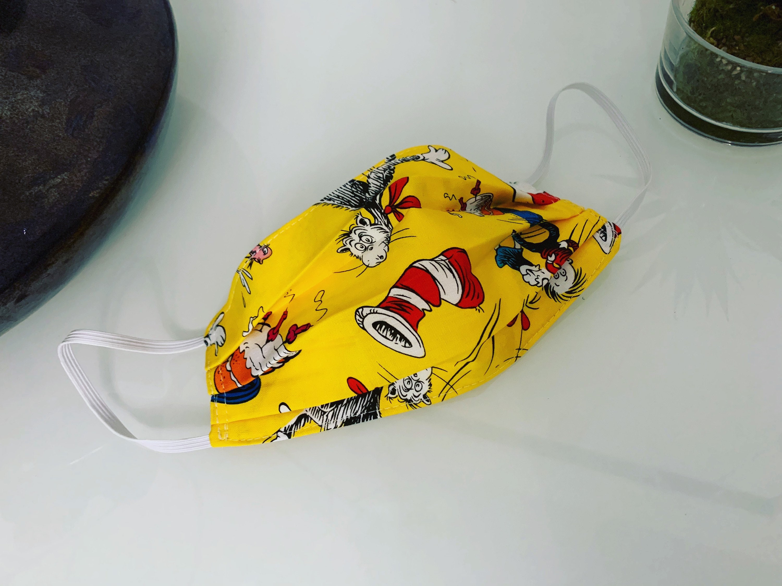 Cat in the Hat Face Mask Many Prints Available Etsy