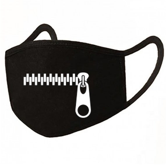 Zipper MaskFunny Zipper Mask Black Mask Mens Face mask Dad Etsy