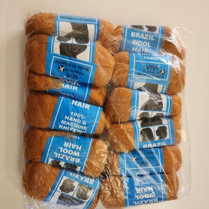 Brazilian Wool 12 Bundles Gold Color image 3