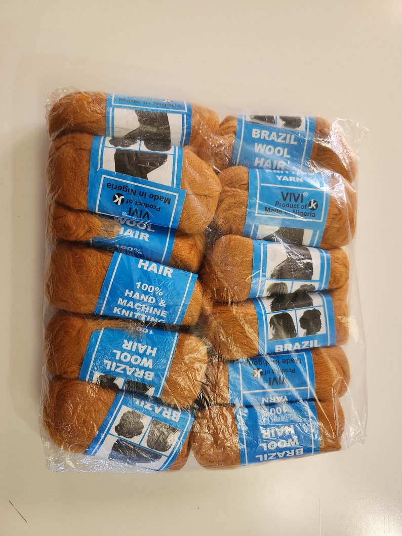 Brazilian Wool 12 Bundles Gold Color image 3