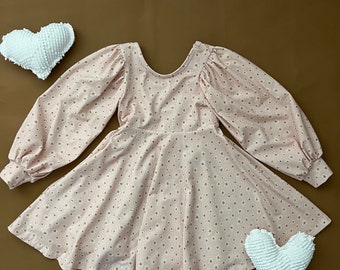 Daisy Twirl Longsleeve Daisy Dress Girls Longsleeve twirl dress Pink Daisy Dress