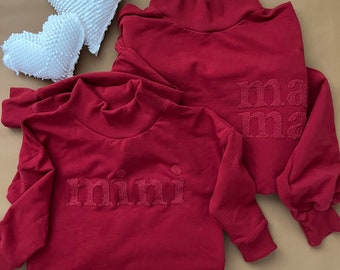 Mommy and Mini Oversized Sweatshirts Matching Sweater Mama + Mini Sweater Mini Sweater