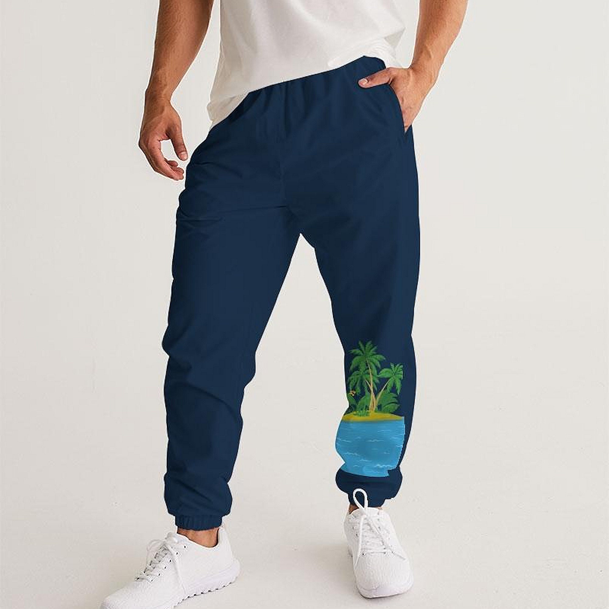Mens Track Pants Men's Designer Navy 