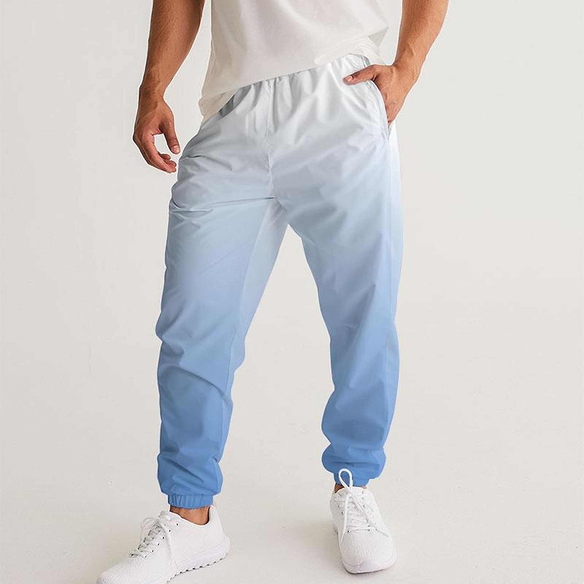 Men's Designer Lightweight Mesh Track Pants Blue And Etsy