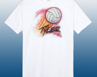 volleyball and name t-shirt