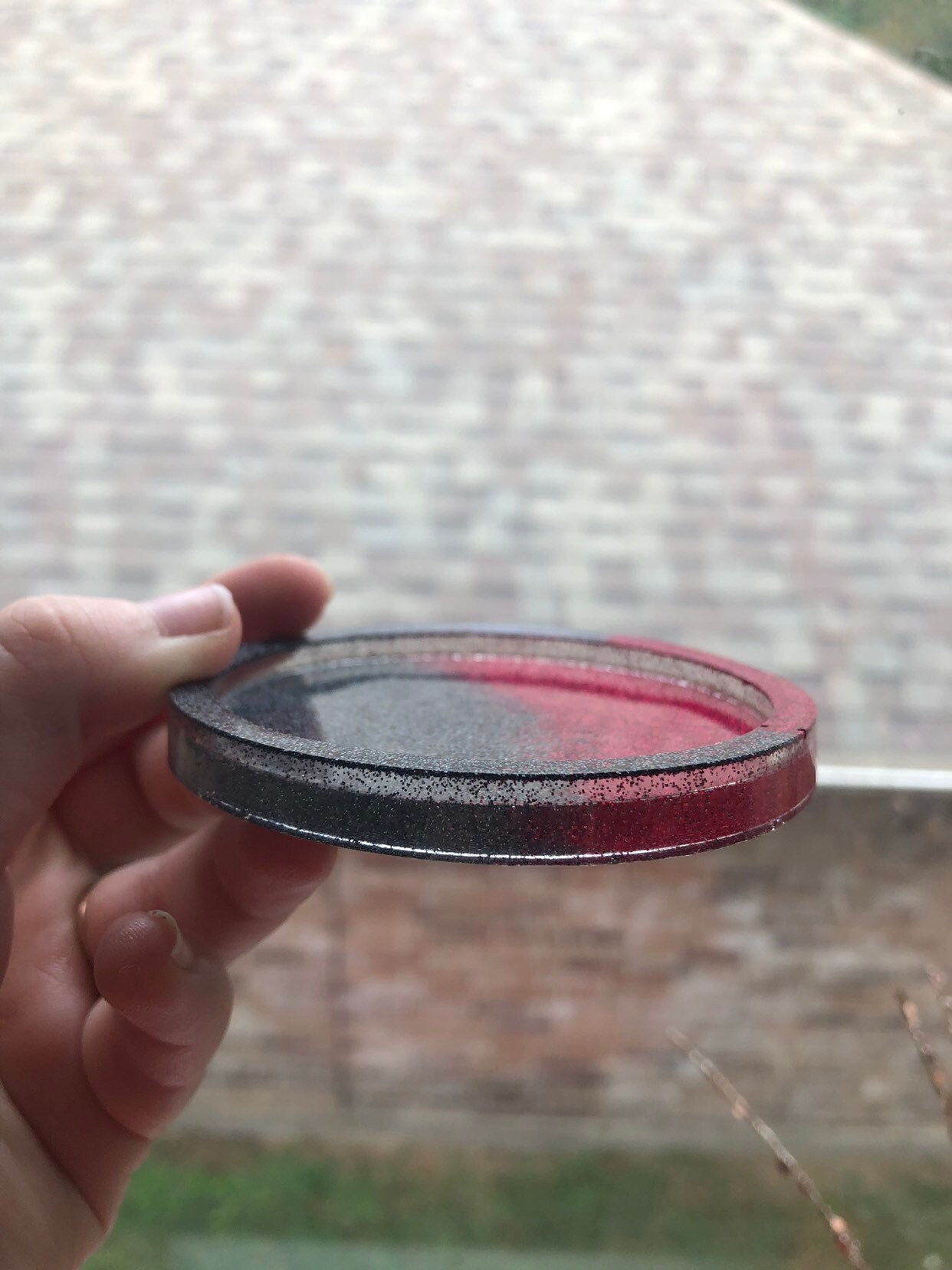 Custom 2 toned glitter coaster Etsy