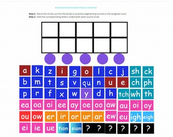 Blending and Segmenting Board - Encoding and Decoding - Phoneme Mapping - Encoding + Decoding Practice - Phonics and Phonological Awareness
