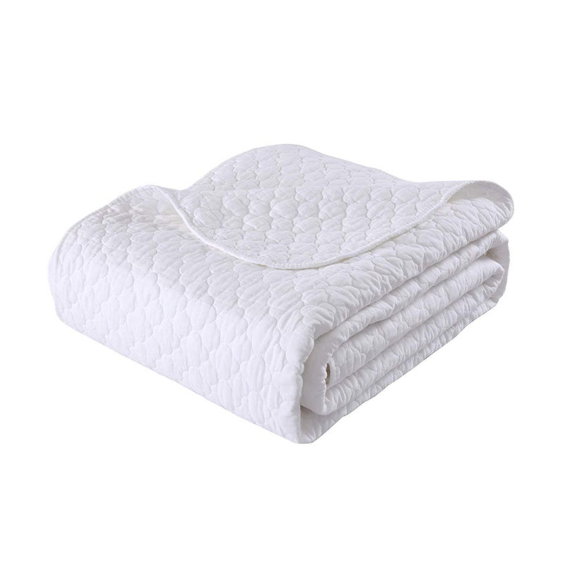 Marcielo 3 Piece 100 White Cotton Quilt Set Lightweight Etsy