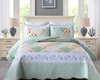 3 Piece Quilt Set Lightweight Bedspread Set Craft Coverlet Set