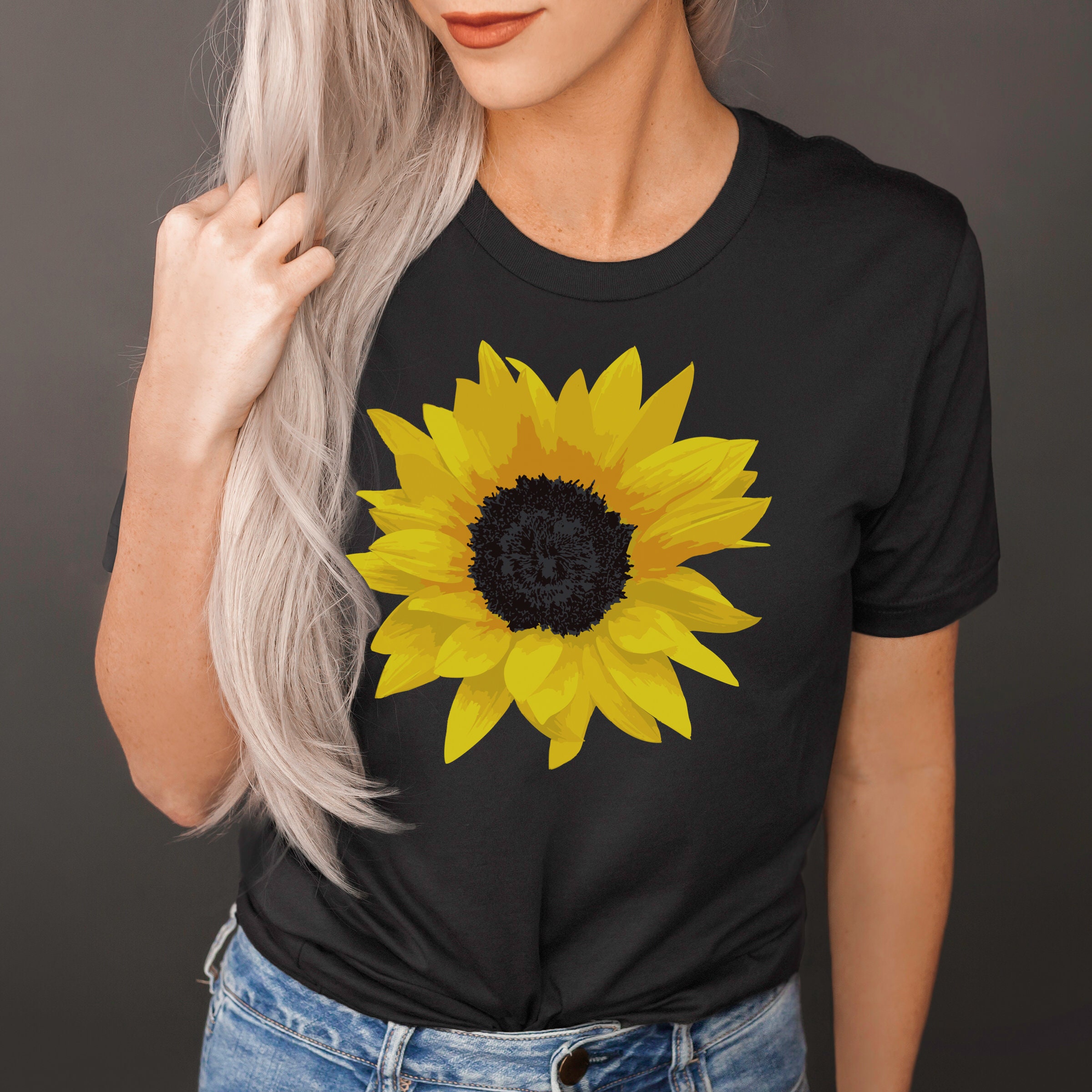 Sunflower Shirt for Women Sunflower Graphic Tee Women's | Etsy