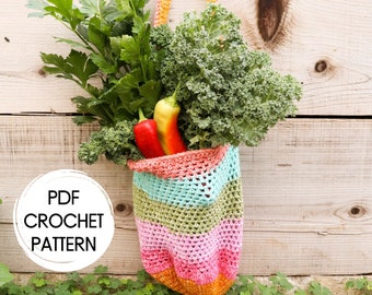 Crochet Bag Pattern PDF, Easy Crochet Bag Pattern, Crochet Market Bag Pattern, Easy Market Bag Pattern