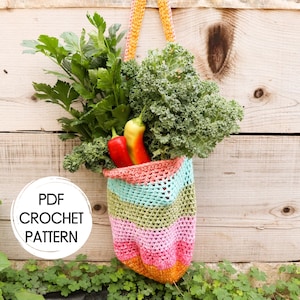 Crochet Bag Pattern PDF, Easy Crochet Bag Pattern, Crochet Market Bag Pattern, Easy Market Bag Pattern