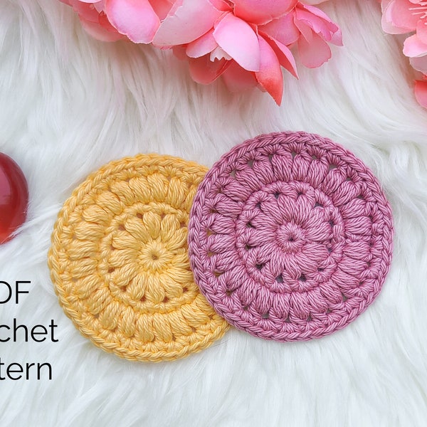 Crochet Face Scrubby Pattern PDF, Crochet Face Scrubbies, Crochet Exfoliator Pads, Crochet Face Rounds Pattern, Eco Face Wipes