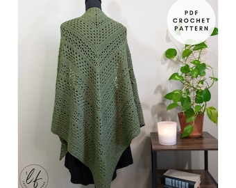 Crochet Triangle Shawl Pattern PDF, Crochet Shawl Pattern, Crochet Wrap Pattern, Crochet Shawl Wrap Pattern, Granny Stitch Shawl Pattern