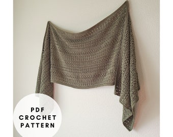 Crochet Wrap Pattern PDF, Crochet Rectangle Shawl Pattern, Crochet Shawl Pattern, Crochet Pattern for Shawl, Crochet Wrap for Women