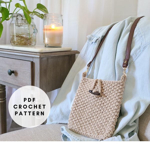 Crochet Crossbody Bag Pattern PDF, Small Crochet Bag, Crochet Crossbody Purse, Crochet Shoulder Bag