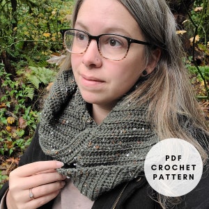 Crochet Infinity Scarf Pattern PDF, Crochet Scarf Pattern, Ribbed Crochet Scarf Pattern, Crochet Winter Accessory