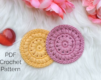 Crochet Face Scrubby Pattern PDF, Crochet Face Scrubbies, Crochet Exfoliator Pads, Crochet Face Rounds Pattern, Eco Face Wipes