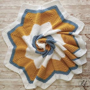 Star Baby Blanket Crochet Pattern PDF Crochet Baby Blanket Pattern 12 Point Star Crochet Pattern image 9