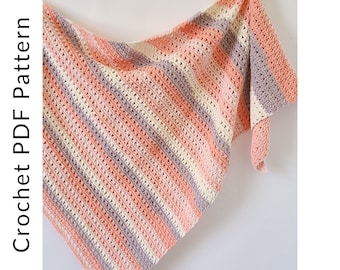 Crochet Triangle Shawl Pattern, Crochet Shawl Pattern, Crochet Wrap Pattern, Crochet Asymmetrical Shawl Pattern, Crochet Pattern for Shawl