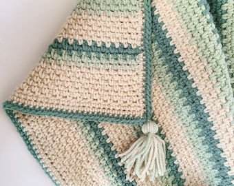 Crochet Baby Blanket Pattern PDF, Crochet Baby Afghan Pattern, Easy Baby Blanket Crochet Pattern, Moss Stitch Crochet Baby Blanket