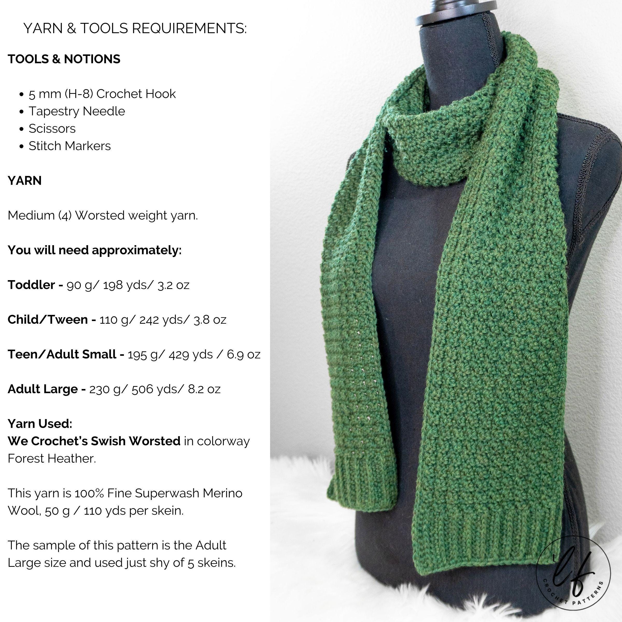 Easy Crochet Scarf Pattern PDF - A Cozy Unisex Winter Accessory for All ...