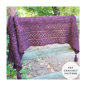 Crochet Rectangle Shawl Pattern PDF, Crochet Shawl Pattern, Crochet Wrap Pattern