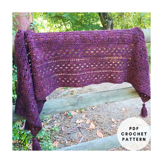 Crochet Shawl Pattern PDF, a lacy crochet wrap for any outfit
