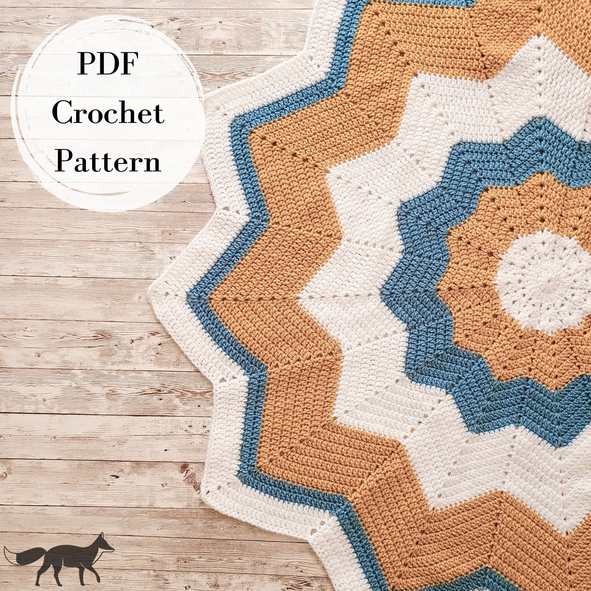 Crochet Blanket 12 Point Star Etsy