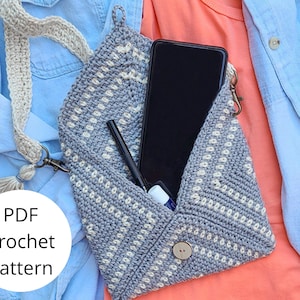 Crochet Clutch  Pattern PDF, Crochet Clutch Bag, Crochet Clutch Purse, Crochet Handbag Pattern, Crochet Bag Pattern