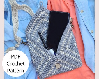 Crochet Clutch  Pattern PDF, Crochet Clutch Bag, Crochet Clutch Purse, Crochet Handbag Pattern, Crochet Bag Pattern