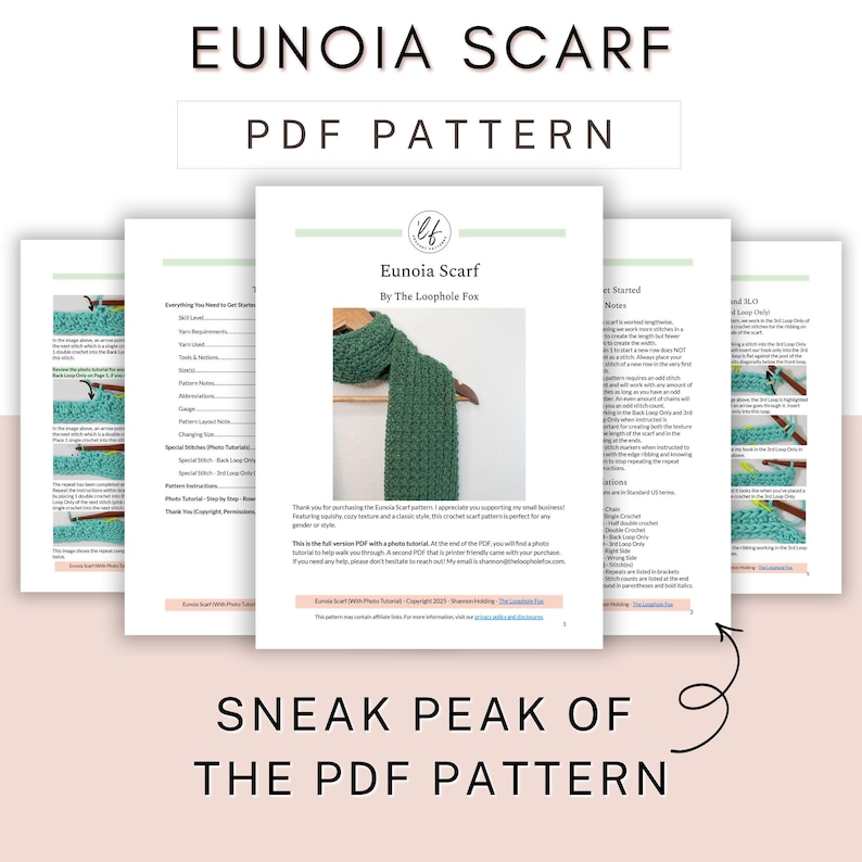 Easy Crochet Scarf Pattern PDF - A Cozy Unisex Winter Accessory for All ...